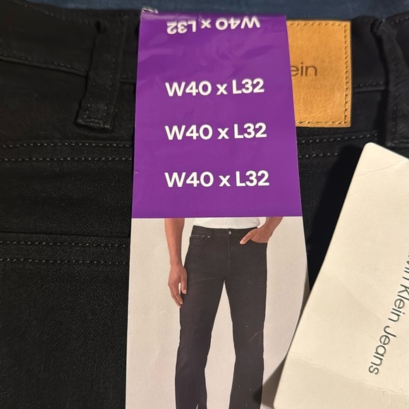 Calvin Klein Men's Slim Straight Jean Black 40x32 - Picture 6 of 6